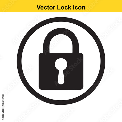 Padlock and Key Silhouette Vector Icon – Security and Access Symbol