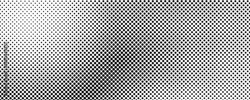 Monochrome halftone background with dots