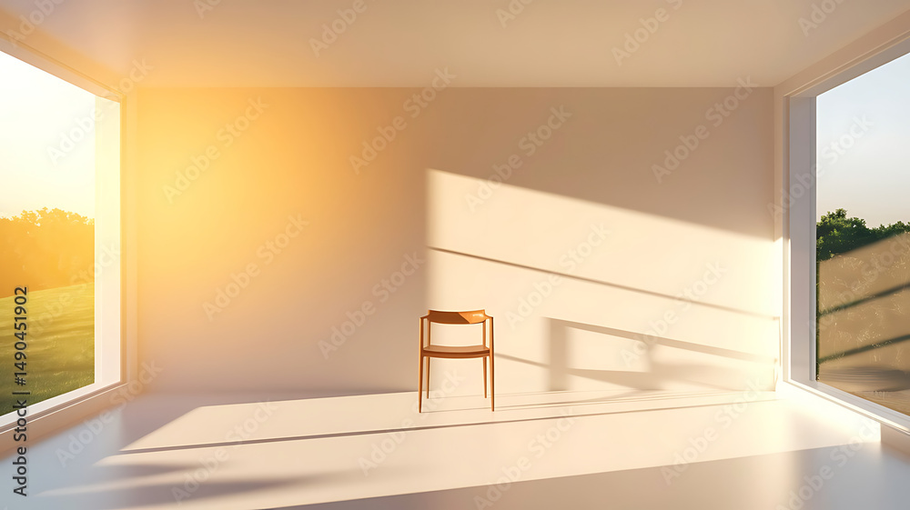 Fototapeta premium Modern living room with window