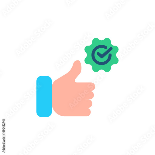 Affirmative endorsement presented through stylized illustration with transparent setting