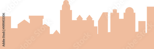 Cityscape background with building silhouette