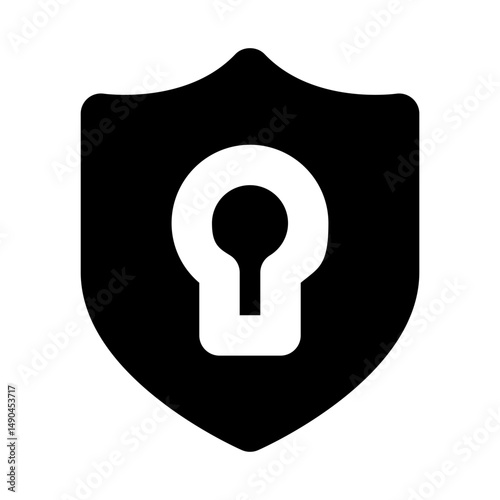 Black Business Symbol Icon for Digital Applications - safety