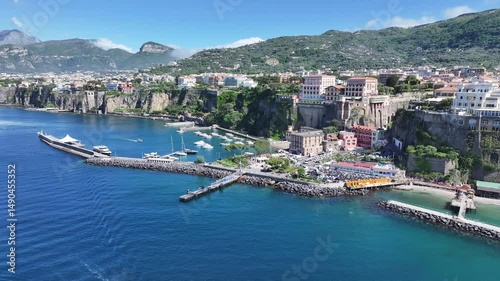 Wallpaper Mural Sorrento Coast At Sorrento Naples Italy. Bird Eye View Of A Amazing Coastal Beach In The Summer Holiday. Shore Horizon Beach Sea. International Beach Tropical Environment. Sorrento Naples. Torontodigital.ca