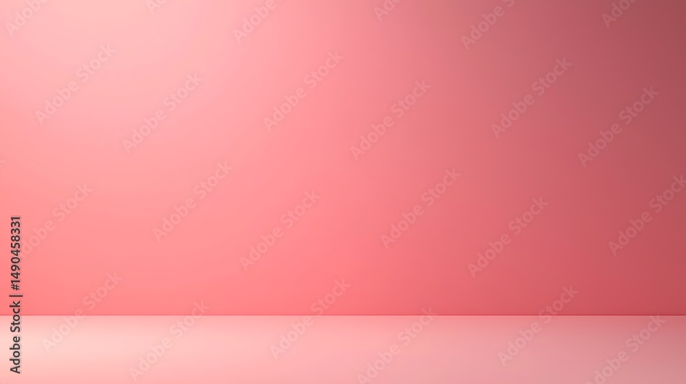 Obraz premium Minimalist pink background with smooth gradient and subtle shadow on a flat surface.