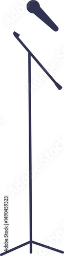 Microphone sound stage equipment vector illustration