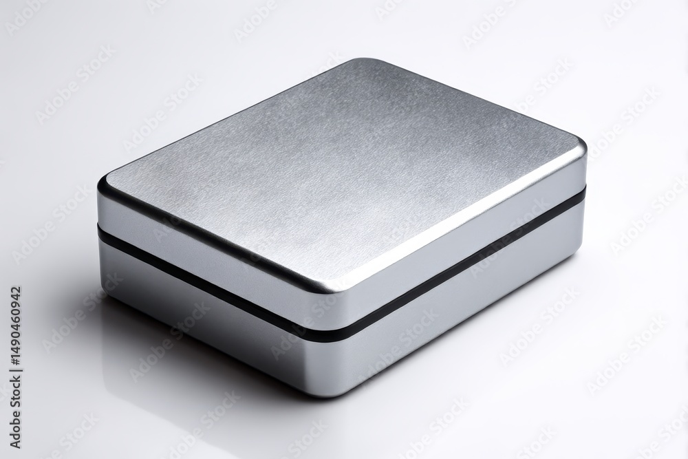 Elegant aluminum box with clean surface
Elegant aluminum box with clean surface