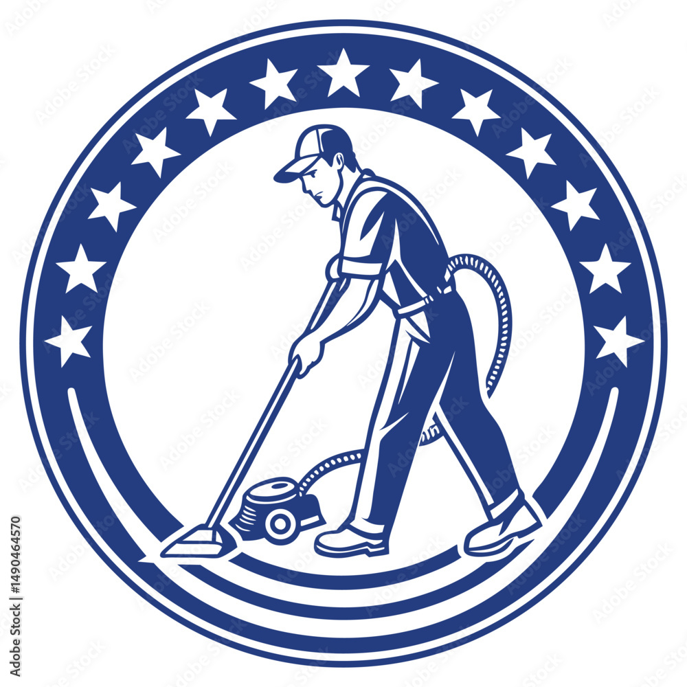 Obraz premium Professional Carpet Cleaning (Stars Emphasis)