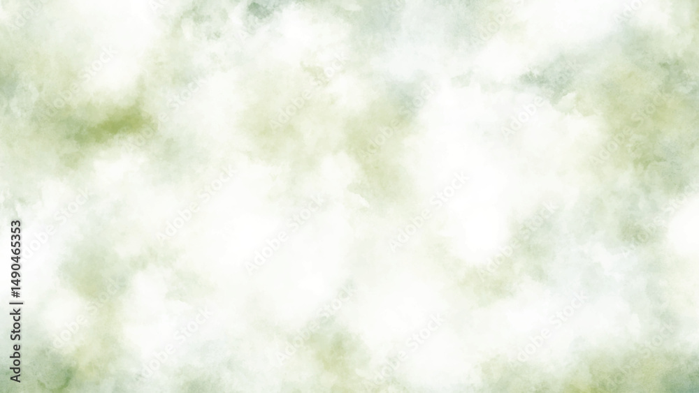 Obraz premium Light Green Watercolor Cloud Texture Background