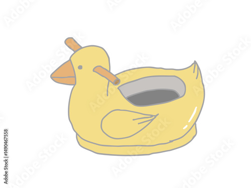 Cute duck toilet illustration for toddlers