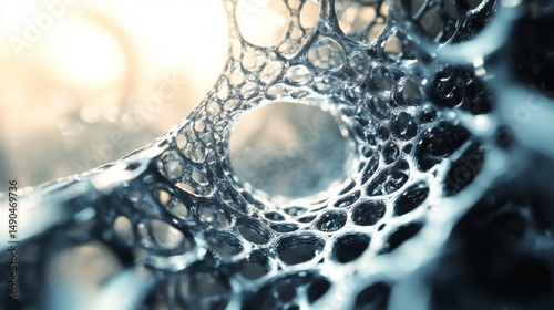 Dense Interconnected Network of Carbon Nanotubes in High Detail photo