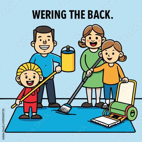 Cleaning Team with Supplies"