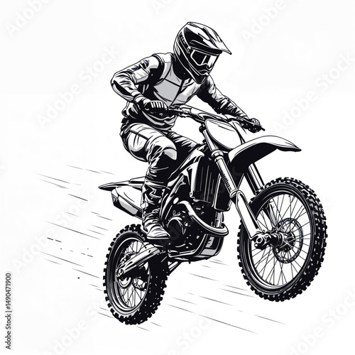 motocross rider on a motorcycle