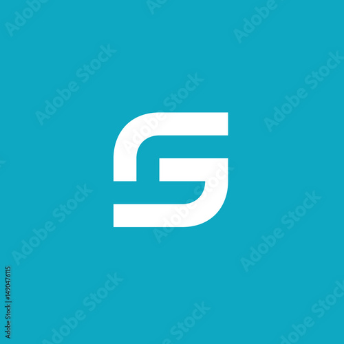 Monogram Initial Letter S G SG GS logo design vector template