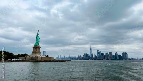 Statue of Liberty and Manhattan Skyline