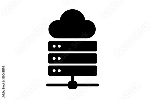 Vector illustration of a cloud storage concept symbolizing data management and access