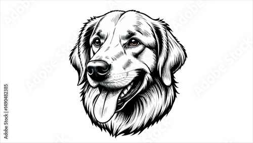 A dog with its tongue out