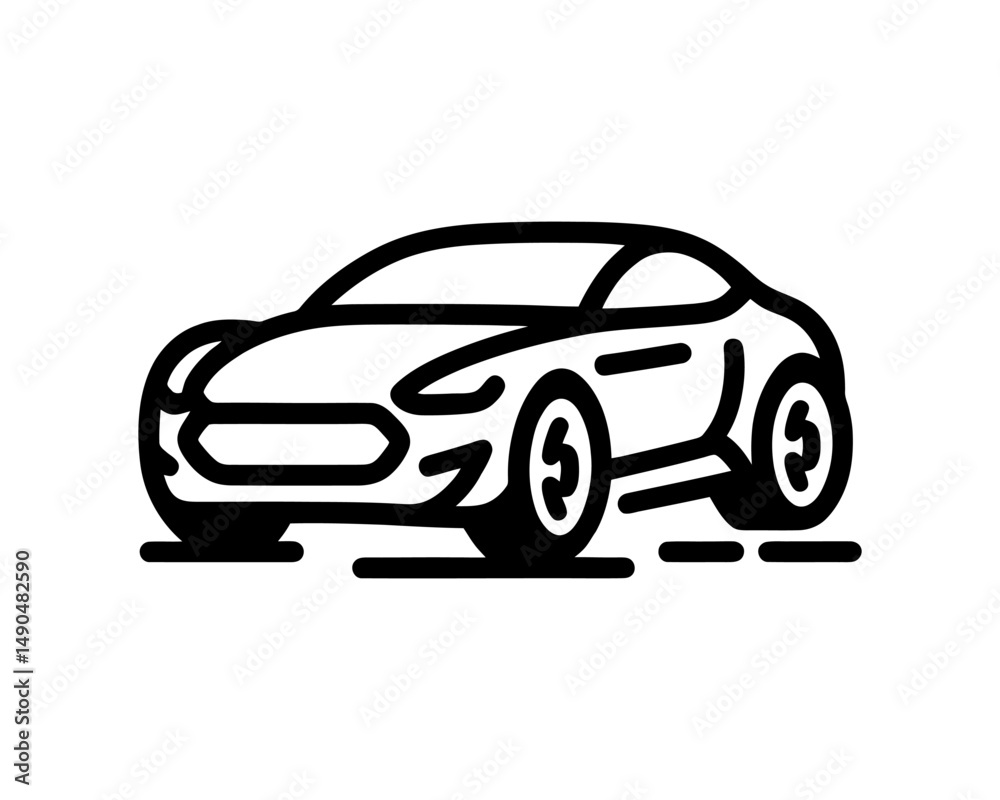 Naklejka premium car vector icon