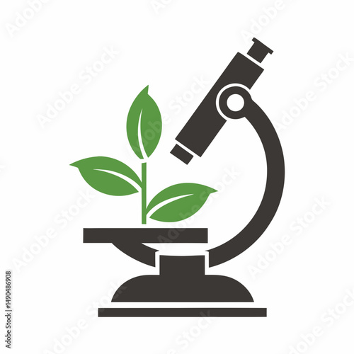Plant and Microscope Vector Design.