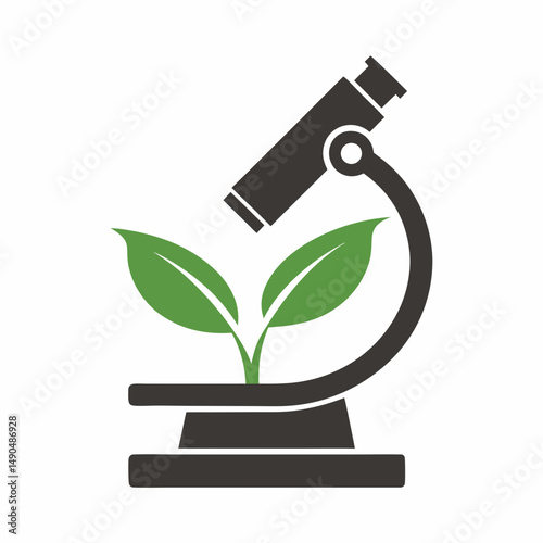 Plant and Microscope Vector Design.
