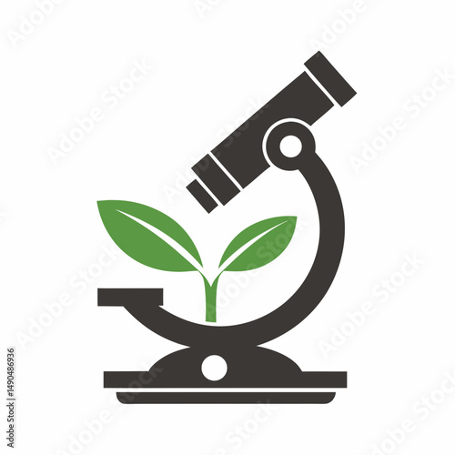Plant and Microscope Vector Design.