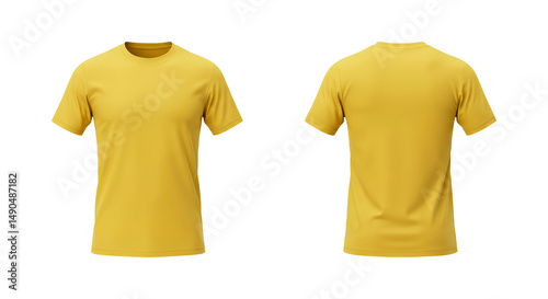 Mockup Yellow shirt png transparent background