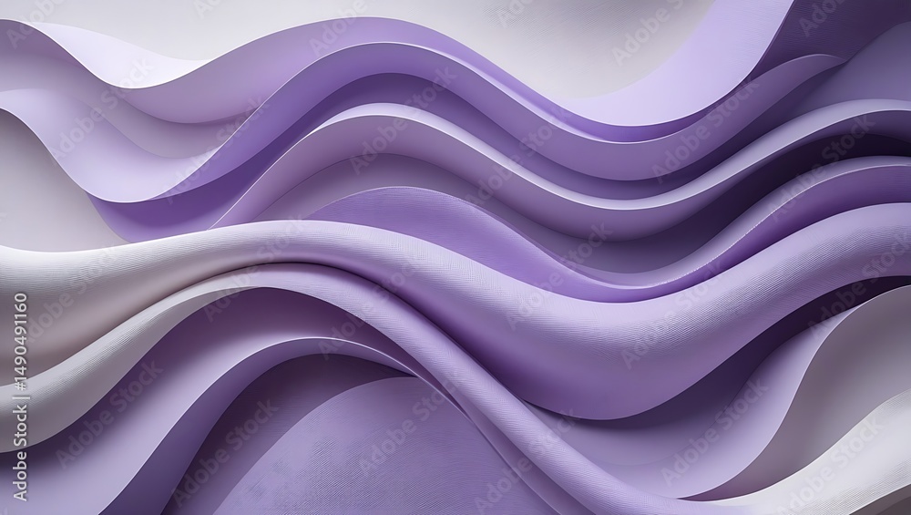 Fototapeta premium Matte frosted lavender background with soft curves and canvas texture. Cool, elegant, and calming with a gentle handcrafted fabric look.