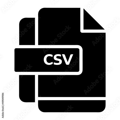 csv file icon silhouette
