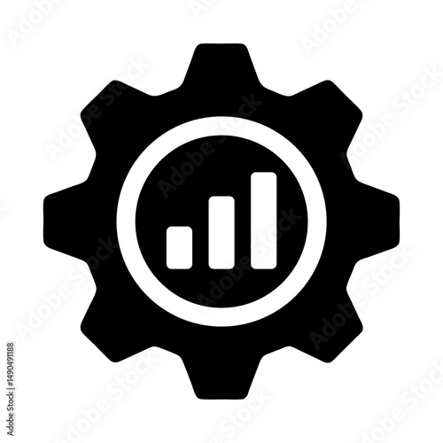 dashboard analytics icon settings silhouette
