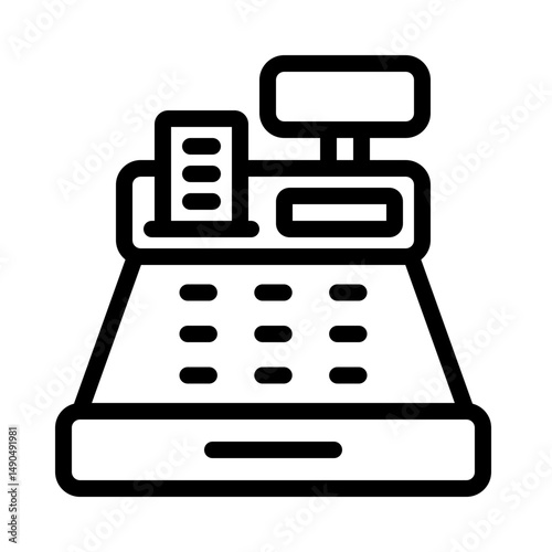Cashier machine icon vector illustration.