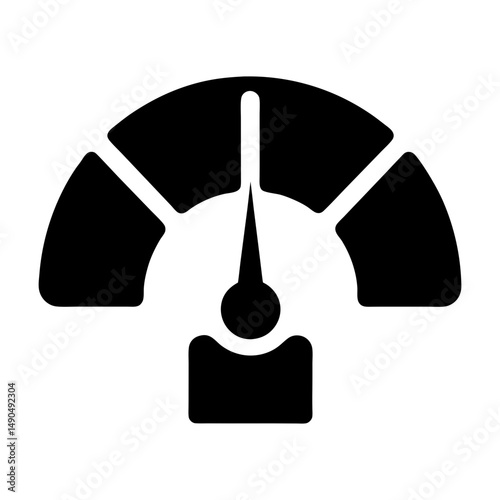 speedometer sleek silhouette icon design
