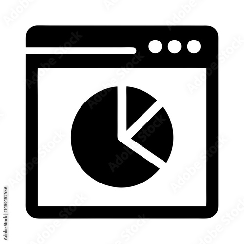 web analytics icon minimal vector silhouette

