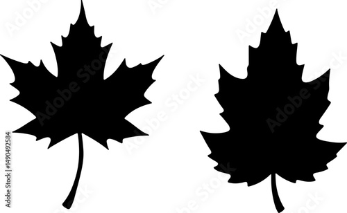 Autumn Leaves – Vector Icons" Silhouette Collection