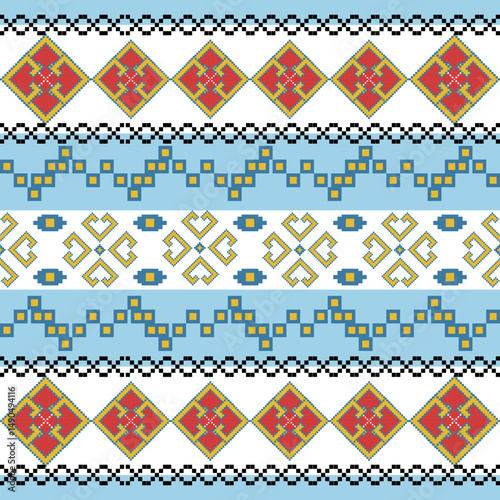 Geometric Ethnic pattern,
Native American tribal fabric, tile, carpet, vector,
illustration design