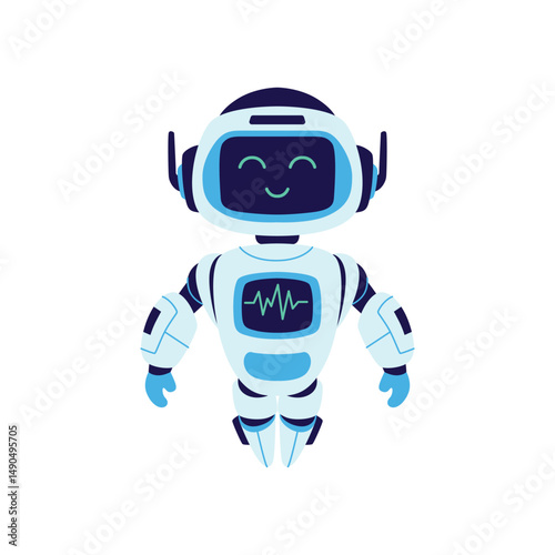 set of an Artificial Intelligence Robot Essentials Illustration