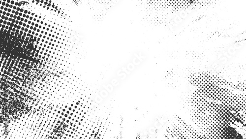 monochrome grunge halftone vector background with organic ink print textures and abstract dot patterns perfect for creating vintage themed designs