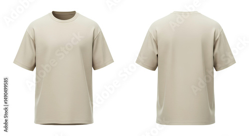 Mockup Light beige shirt png transparent background