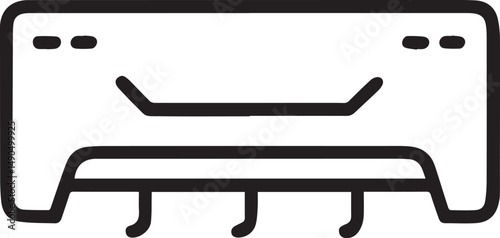 Simple Inverter Unit Icon for Solar Power Systems