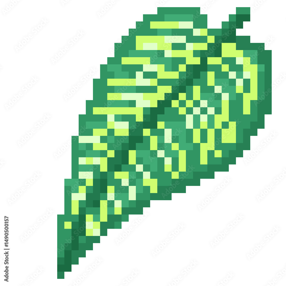Fototapeta premium Leaf pixel art
