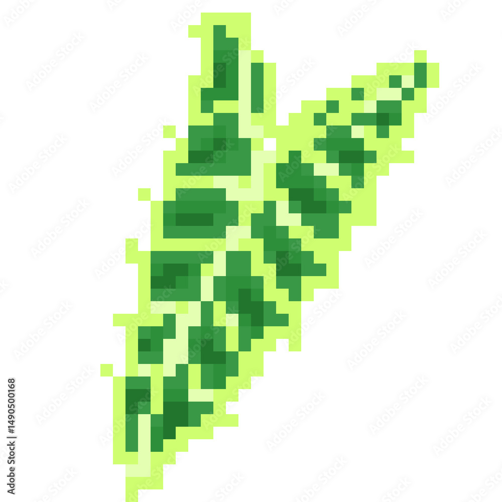 Fototapeta premium Leaf pixel art