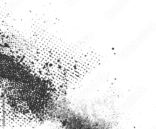 grunge black texture featuring dark weathered overlay pattern on transparent background for artistic projects