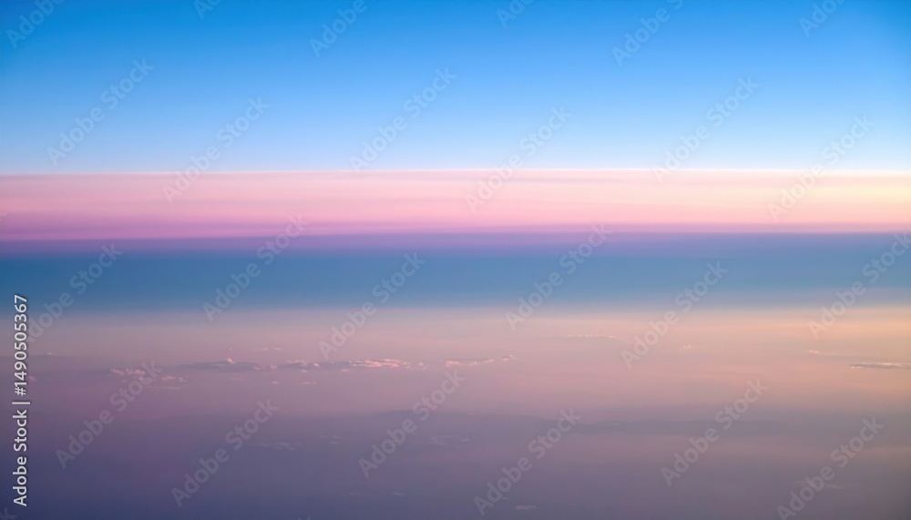 Fototapeta premium Sky Horizon View with Pink Clouds