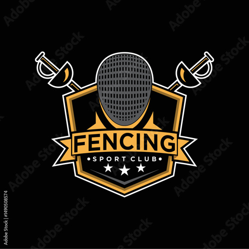 Fencing sports club logo design