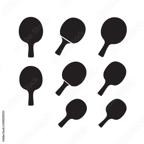 Ping Pong Paddle Silhouette Bundle