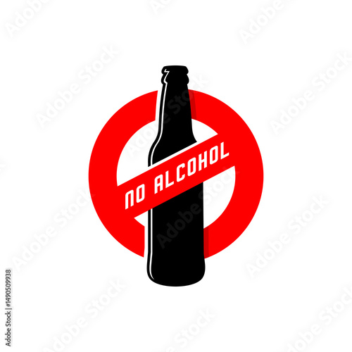 vector sign prohibiting alcoholic drinks
