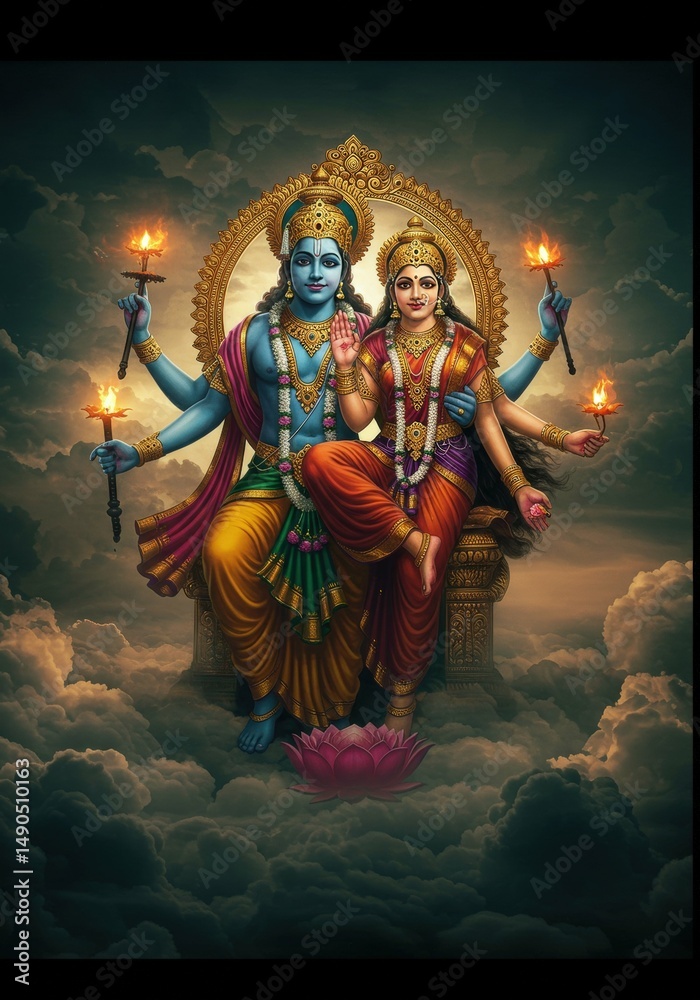 Naklejka premium Lord Vishnu 