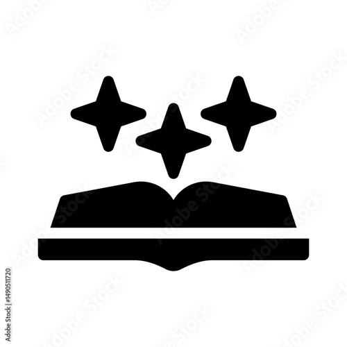 visual storytelling glyph icon