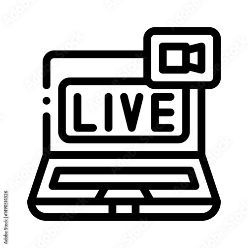 virtual events line icon