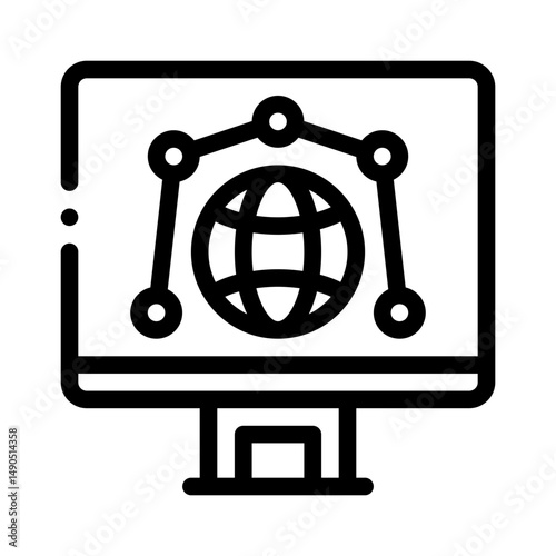 virtual events line icon
