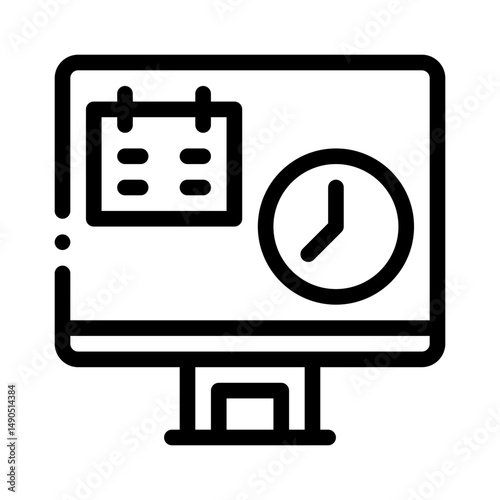 virtual events line icon