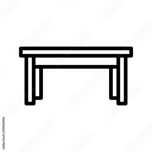 Table icon representing multipurpose furniture for home, meetings, or workspace